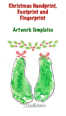 ChristmasHandprintFootprintFingerprintArtworkTemplates
