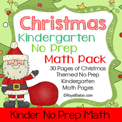 ChristmasKindergartenNoPrepMathPack