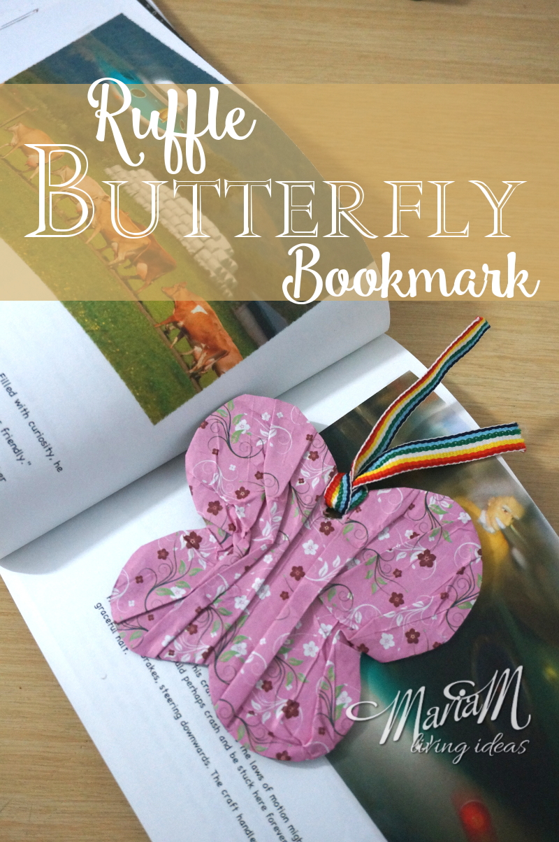 ruffle butterfly bookmark 1
