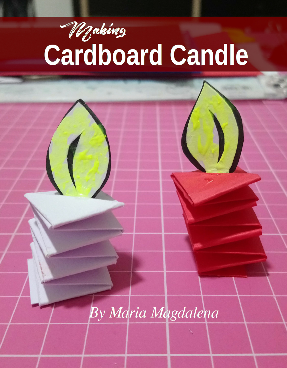 How to make cardboard candle for Christmas decoration